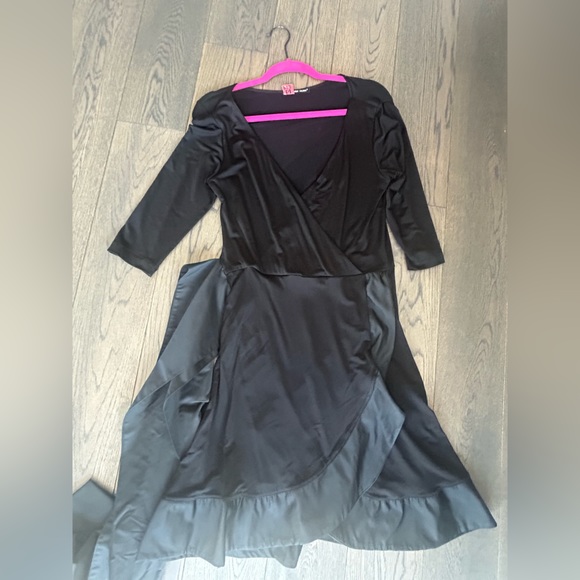 Ralph Lauren - Black wrap dress big wide tie around waist - Picture 1 of 5